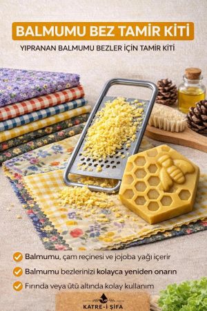 Balmumu Bez Tamir Kiti – Doğal Balmumu Bez Yenileme Bloğu | Balmumu, Çam Reçinesi ve Jojoba Yağlı