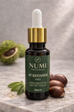 %100 Saf At Kestanesi Yağı 20 ml – Doğal Sabit Yağ | Masaj ve Cilt Bakımı İçin